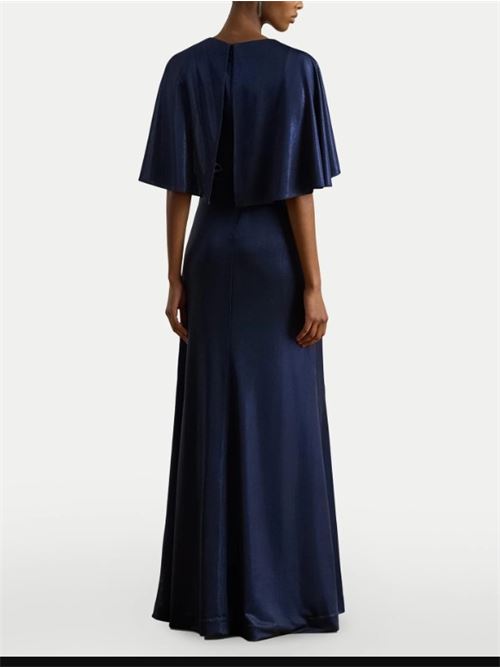 Elegant dark blue dress LAUREN RALPH LAUREN | PHINYA-SHORT SLEEVE-GOWN.NAVY